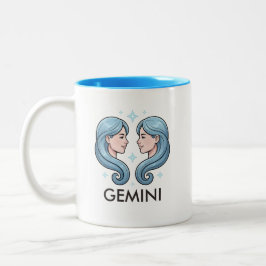 Caneca De Café Em Dois Tons Gemini Zodiac Sign Astrology Birthday Coffee Mug