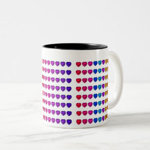 Caneca De Café Em Dois Tons Gemstones coronários coloridos