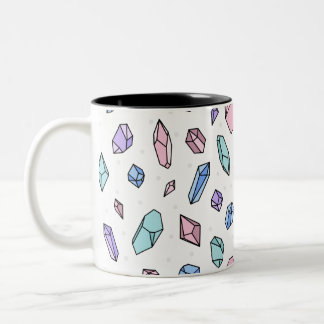 Caneca De Café Em Dois Tons Gemstones Gemstones Gems Cristal de Trendy Trendy