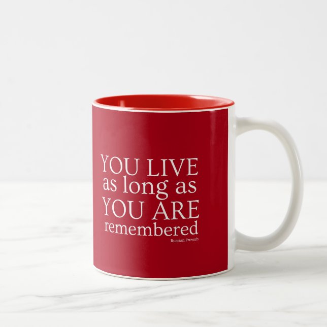 Caneca De Café Em Dois Tons Genealogia Mug (Vermelho) (Direita)