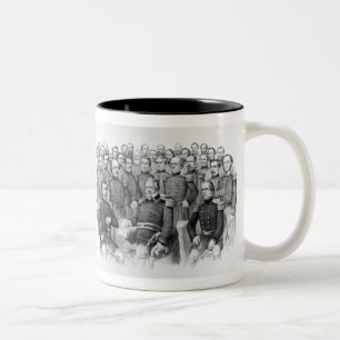 Caneca De Café Em Dois Tons Generais da Guerra Civil da União