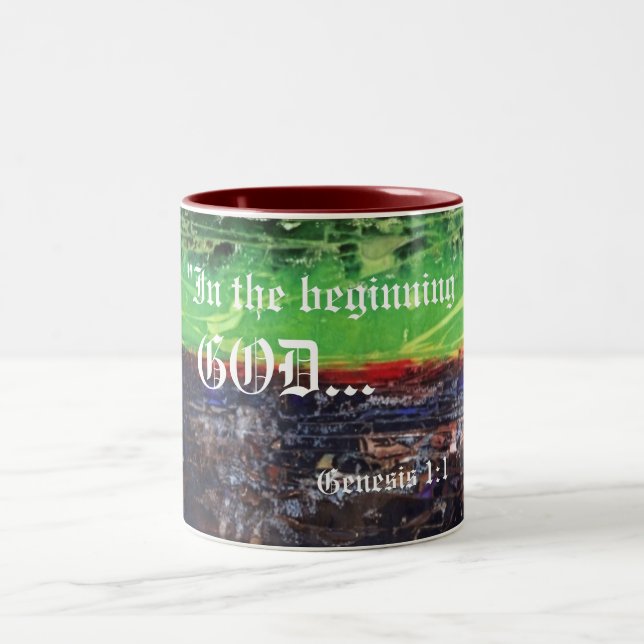 Caneca De Café Em Dois Tons Gênesis 1:1 Mug (Centro)