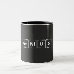 Caneca De Café Em Dois Tons Gênio - Mesa periódica