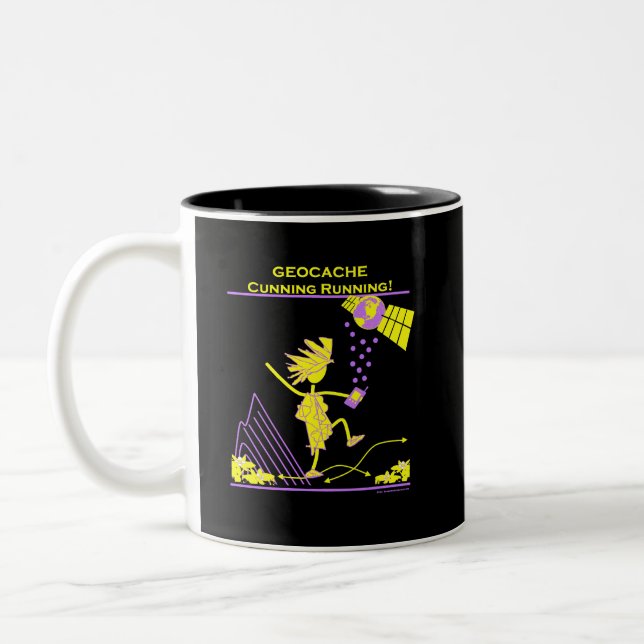 Caneca De Café Em Dois Tons Geocache - corredor astuto (Esquerda)