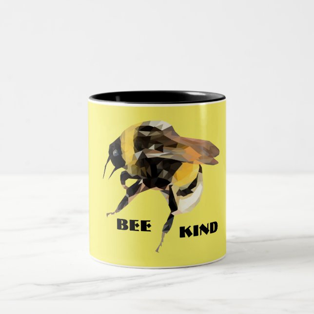 Caneca De Café Em Dois Tons Geométrico Bumblebee Art Mug (Centro)