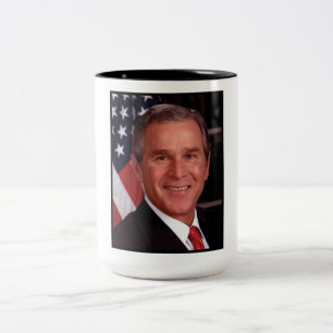 Caneca De Café Em Dois Tons George Bush 43º Presidente americano