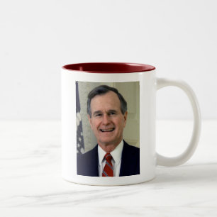 Caneca De Café Em Dois Tons George H. W. Bush 41