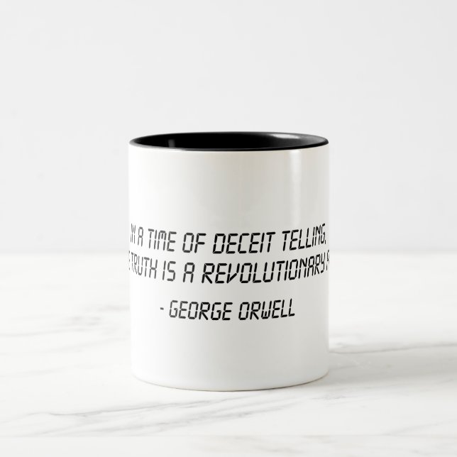Caneca De Café Em Dois Tons George Orwell Cote (Centro)