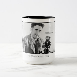 Caneca De Café Em Dois Tons George Orwell Lives   Rejeição social   Mug de d