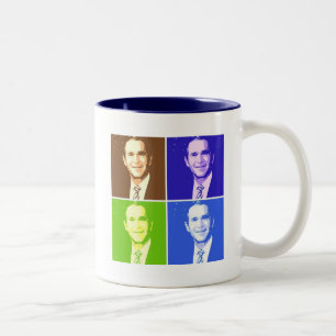 Caneca De Café Em Dois Tons George W Bush Pop Art