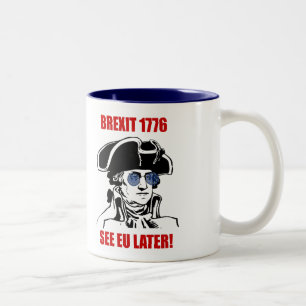 Caneca De Café Em Dois Tons George Washington Brexit 1776 Bandeiras da UE