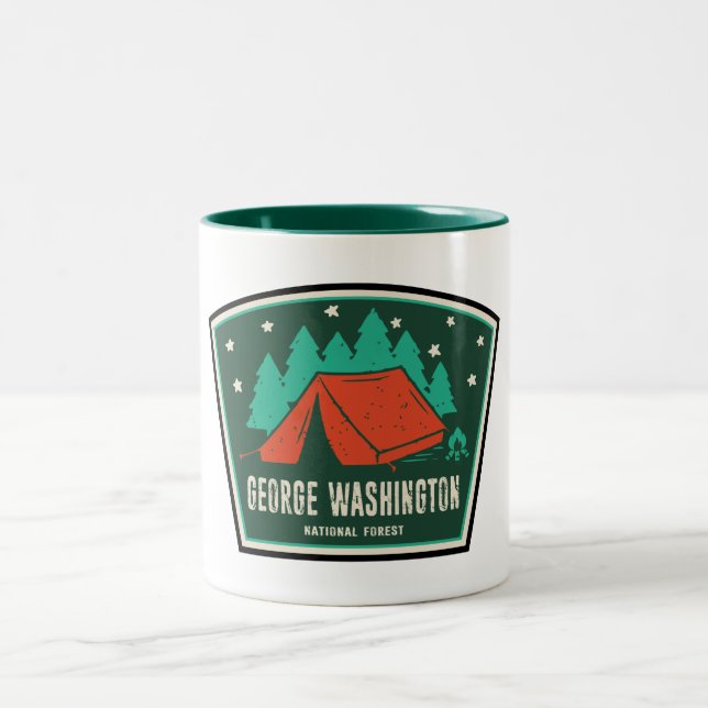 Caneca De Café Em Dois Tons George Washington National Forest Camping (Centro)