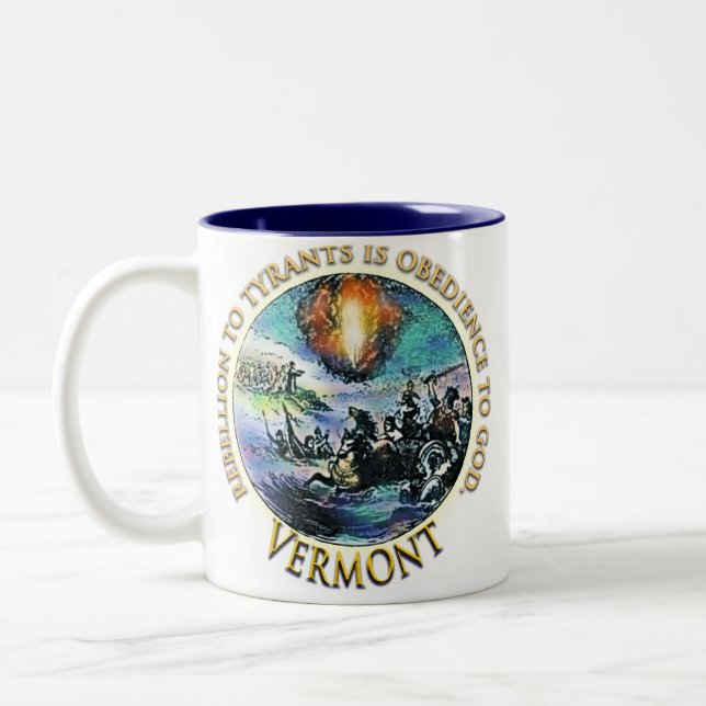 Caneca De Café Em Dois Tons George Washington Vermont Mug (Esquerda)