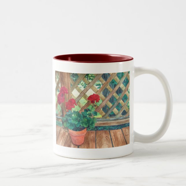 Caneca De Café Em Dois Tons Gerânio (jardineiro) (Direita)