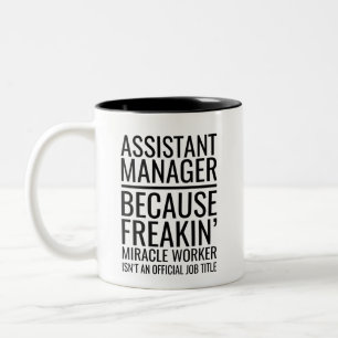 Caneca De Café Em Dois Tons Gerenciador de Assistente porque o Miracle Worker