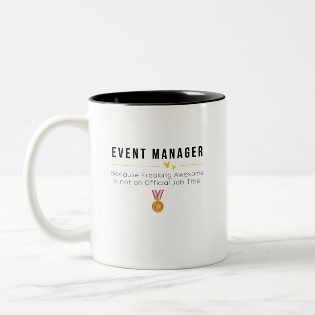 Caneca De Café Em Dois Tons Gerenciador de eventos (Esquerda)