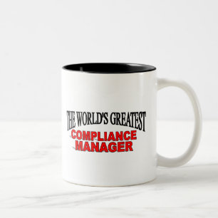Caneca De Café Em Dois Tons Gerente da conformidade do mundo o grande
