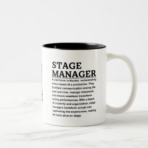 Caneca De Café Em Dois Tons Gerente de palco