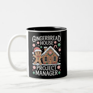 Caneca De Café Em Dois Tons Gerente de Projeto de Casa de Gingerbread Assador