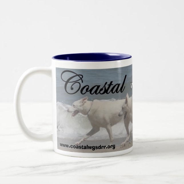 Caneca De Café Em Dois Tons German shepherd brancos (Esquerda)
