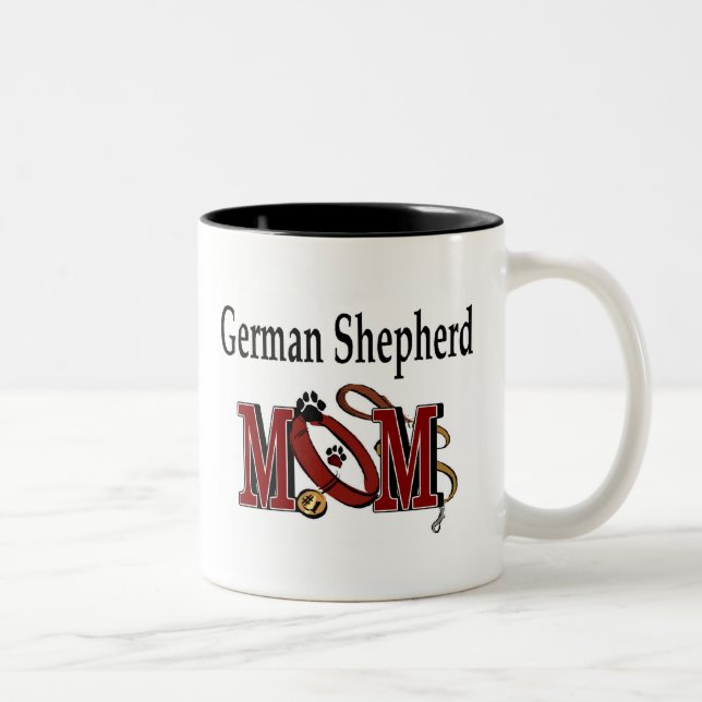 Caneca De Café Em Dois Tons German shepherd Mãe Mug (Direita)