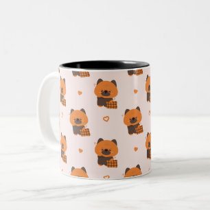 Caneca De Café Em Dois Tons German shepherd Sonolento
