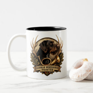 Caneca De Café Em Dois Tons German Wirehaired Pointer