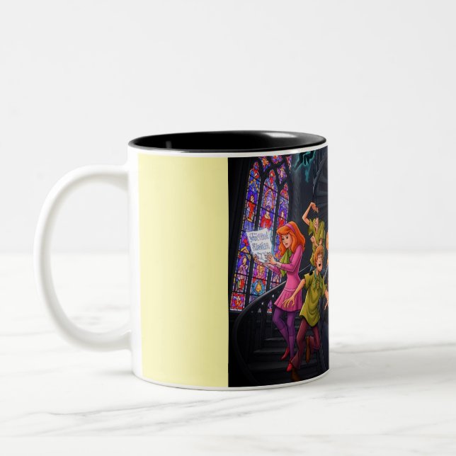 Caneca De Café Em Dois Tons Ghost Hunt Gótico (Esquerda)