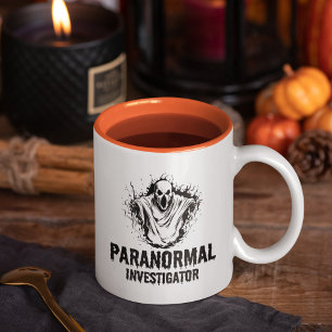 Caneca De Café Em Dois Tons Ghost Hunter Paranormal Investigador Fantasma Caça