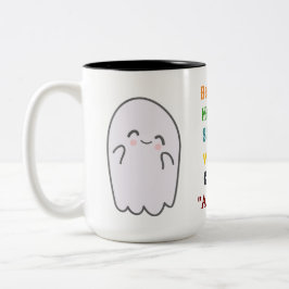Caneca De Café Em Dois Tons Ghost Mug, Fantasma do Halloween, Bonito Personali