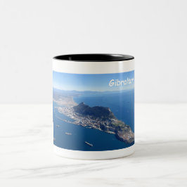 Caneca De Café Em Dois Tons Gibraltar a partir do ar