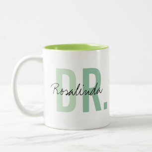 Caneca De Café Em Dois Tons Gif de Apreciação de Nome Personalizado do Doutora