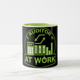 Caneca De Café Em Dois Tons Gift de Auditor Certificado Funny