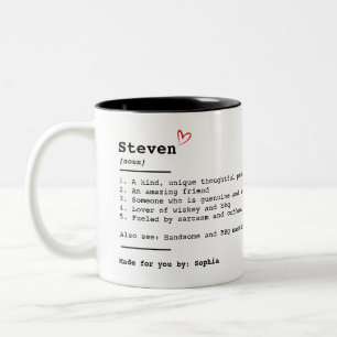 Caneca De Café Em Dois Tons GIFT PERSONALIZADO, Melhor Mug de Definição de Ami