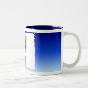 Caneca De Café Em Dois Tons Gigi que cozinha o azul