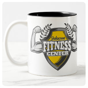 Caneca De Café Em Dois Tons Ginásio de Malhação Muscular