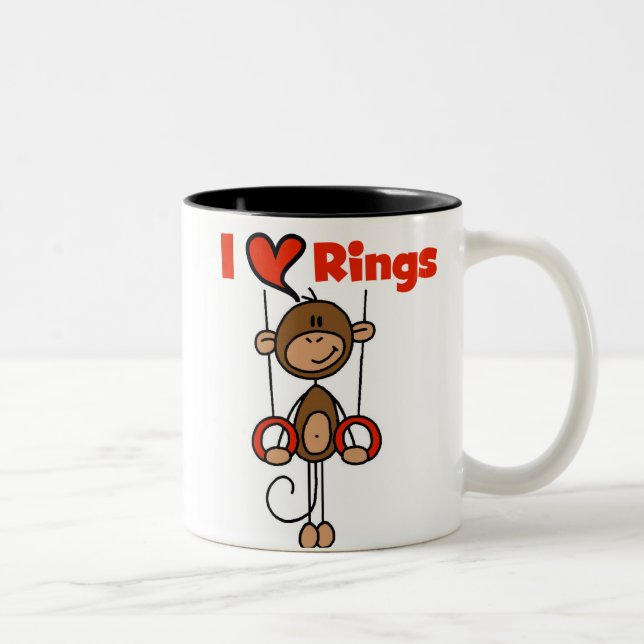 Caneca De Café Em Dois Tons Ginasta Ama Argolas (Direita)