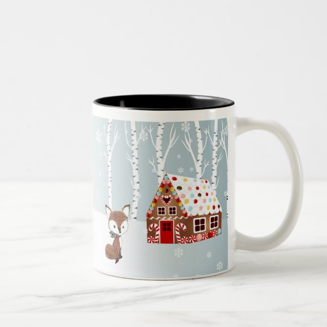 Caneca De Café Em Dois Tons Gingerbird House MUG (Direita)