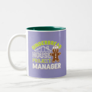 Caneca De Café Em Dois Tons Gingerbird House Project Manager Arte Digital