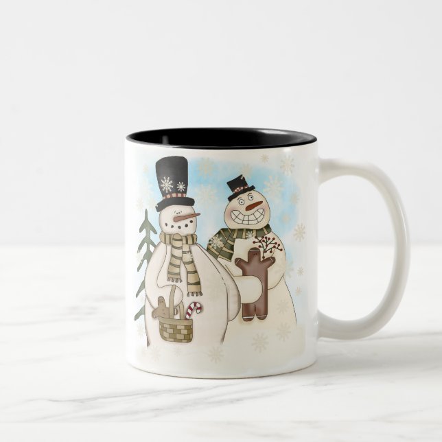 CANECA DE CAFÉ EM DOIS TONS GINGERBREAD SNOWMAN (Direita)