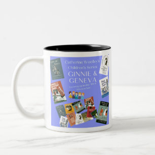Caneca De Café Em Dois Tons Ginnie & Geneva - Série Eterno de Livros, Dois Tom