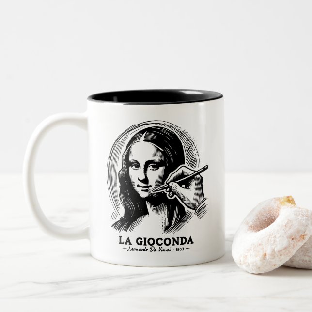 Caneca De Café Em Dois Tons Gioconda (Com Donut)