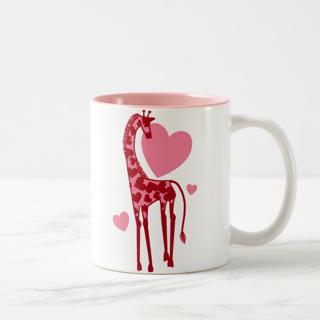 Caneca De Café Em Dois Tons Girafa Com Amor (Direita)