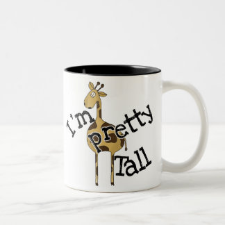 Caneca De Café Em Dois Tons Girafa eu sou alto bonito