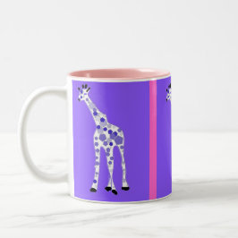 Caneca De Café Em Dois Tons Girafa ROXO