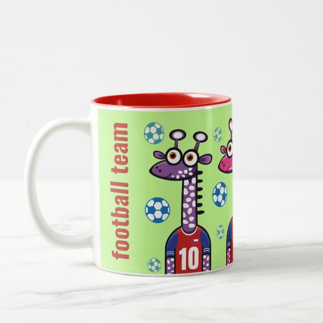 Caneca De Café Em Dois Tons Giraffe chilean football  (Esquerda)