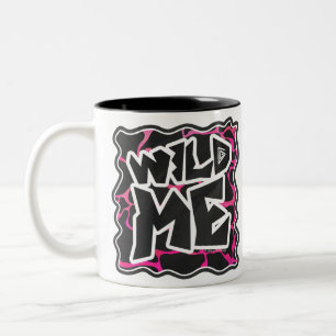 Caneca De Café Em Dois Tons Giraffe Hot Pink e Impressão preto