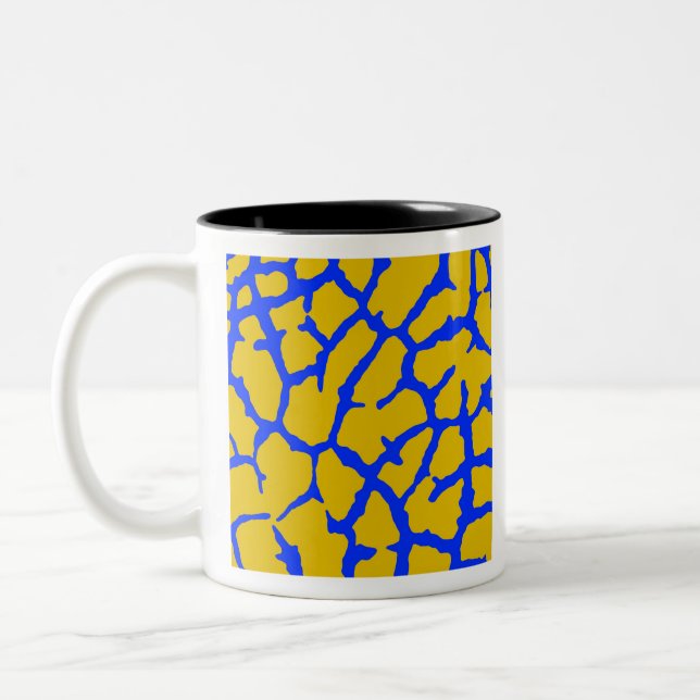 Caneca De Café Em Dois Tons Giraffe Impressão Amarelo (Esquerda)
