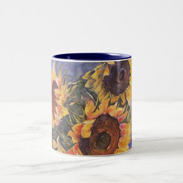 Caneca De Café Em Dois Tons Girassóis (Centro)