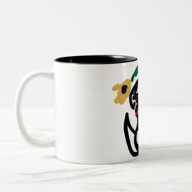 Caneca De Café Em Dois Tons girassóis da Dalmácia (Esquerda)